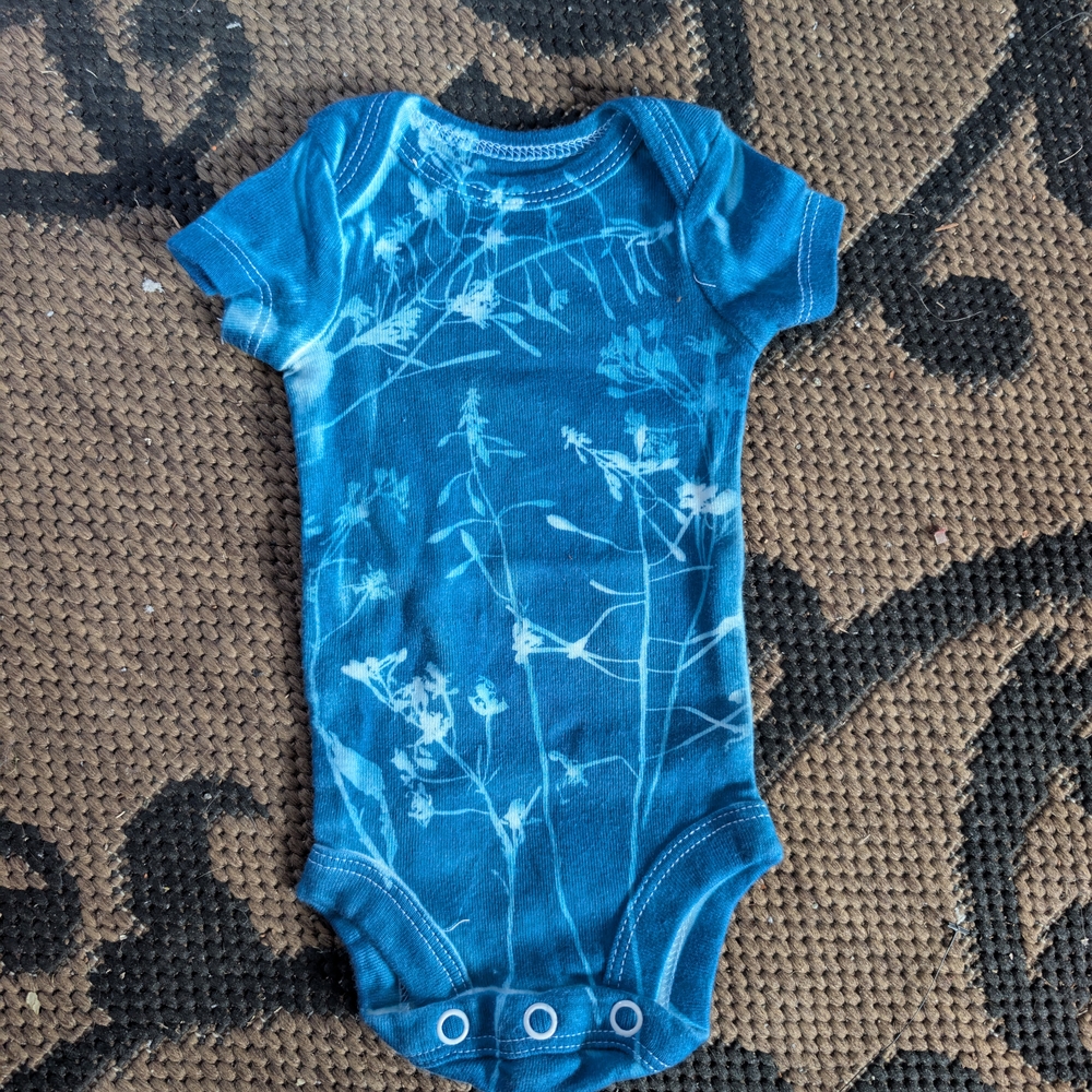 Blue Floral Kids One Piece
